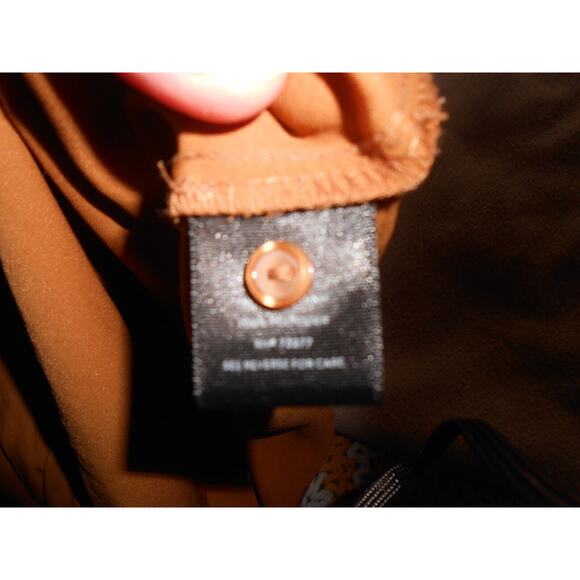 Simply Vera Vera Wang Blouse Womens Brownish Orange Cap Sleeve Buttons XL - Picture 5 of 5